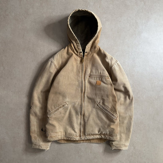 Carhartt Tan Hooded Detroit Jacket - M sullivansvintage