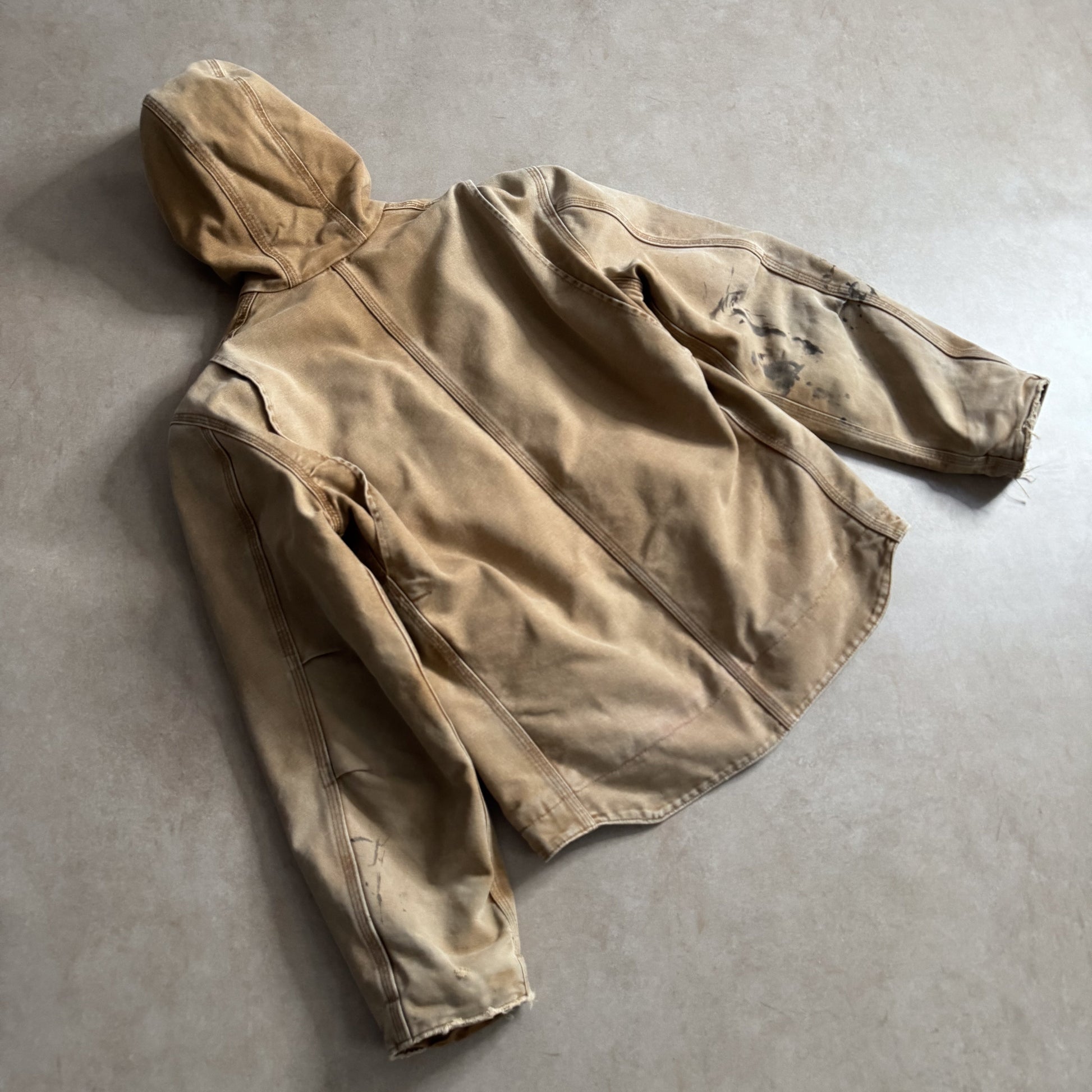 Carhartt Tan Hooded Detroit Jacket - M sullivansvintage