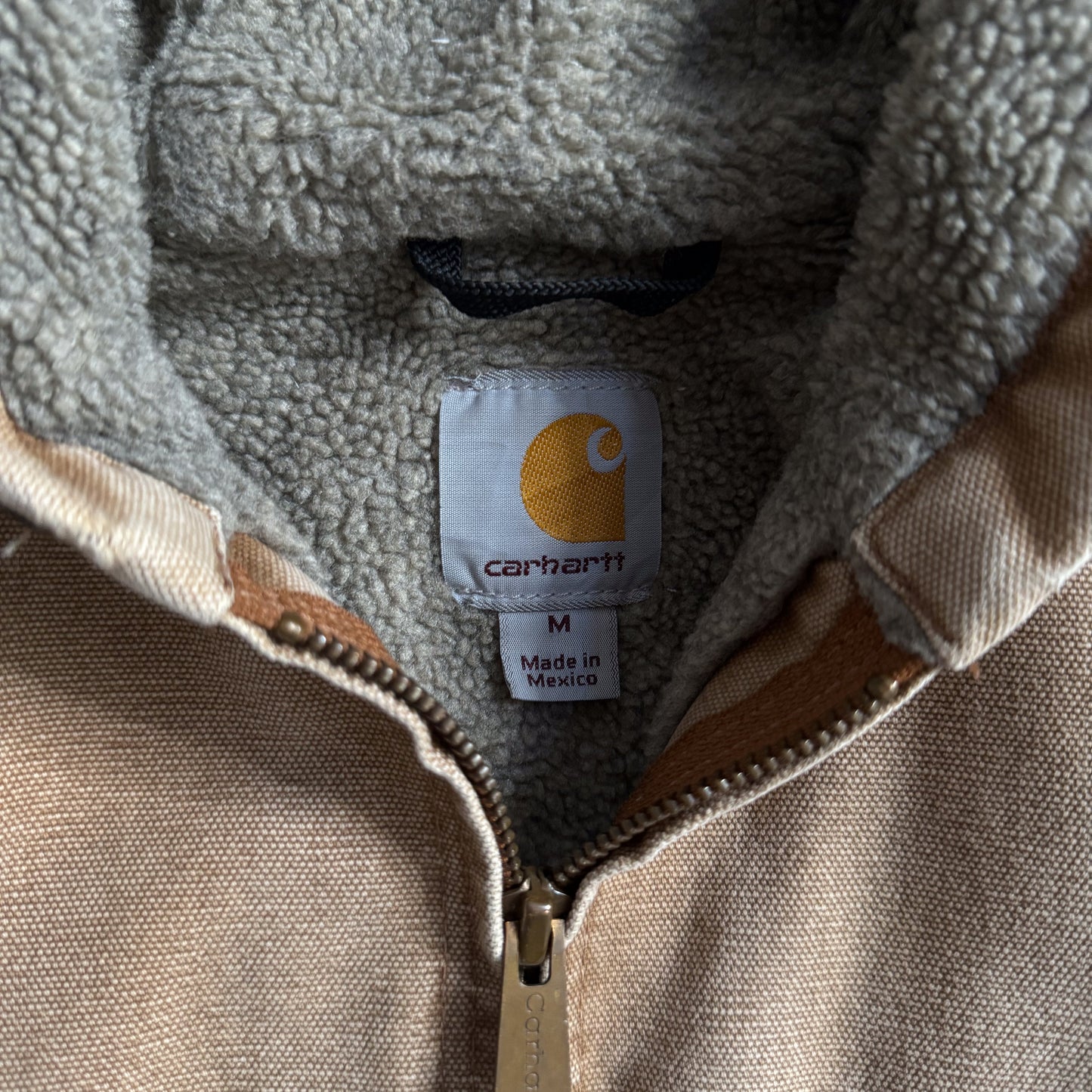 Carhartt Tan Hooded Detroit Jacket - M sullivansvintage