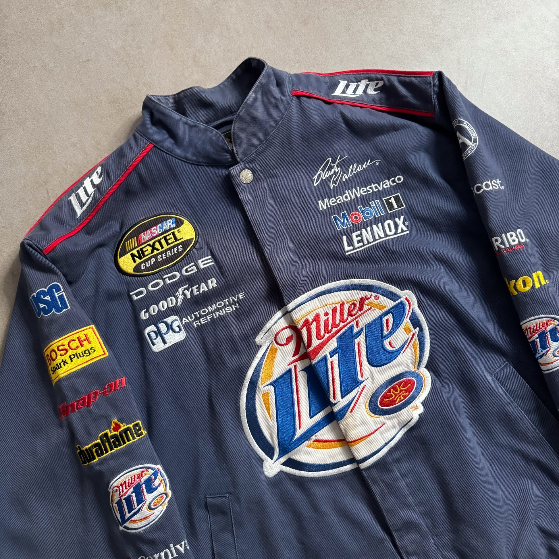 Chase Authentics NASCAR Rusty Wallace Miller Lite Jacket - M sullivansvintage