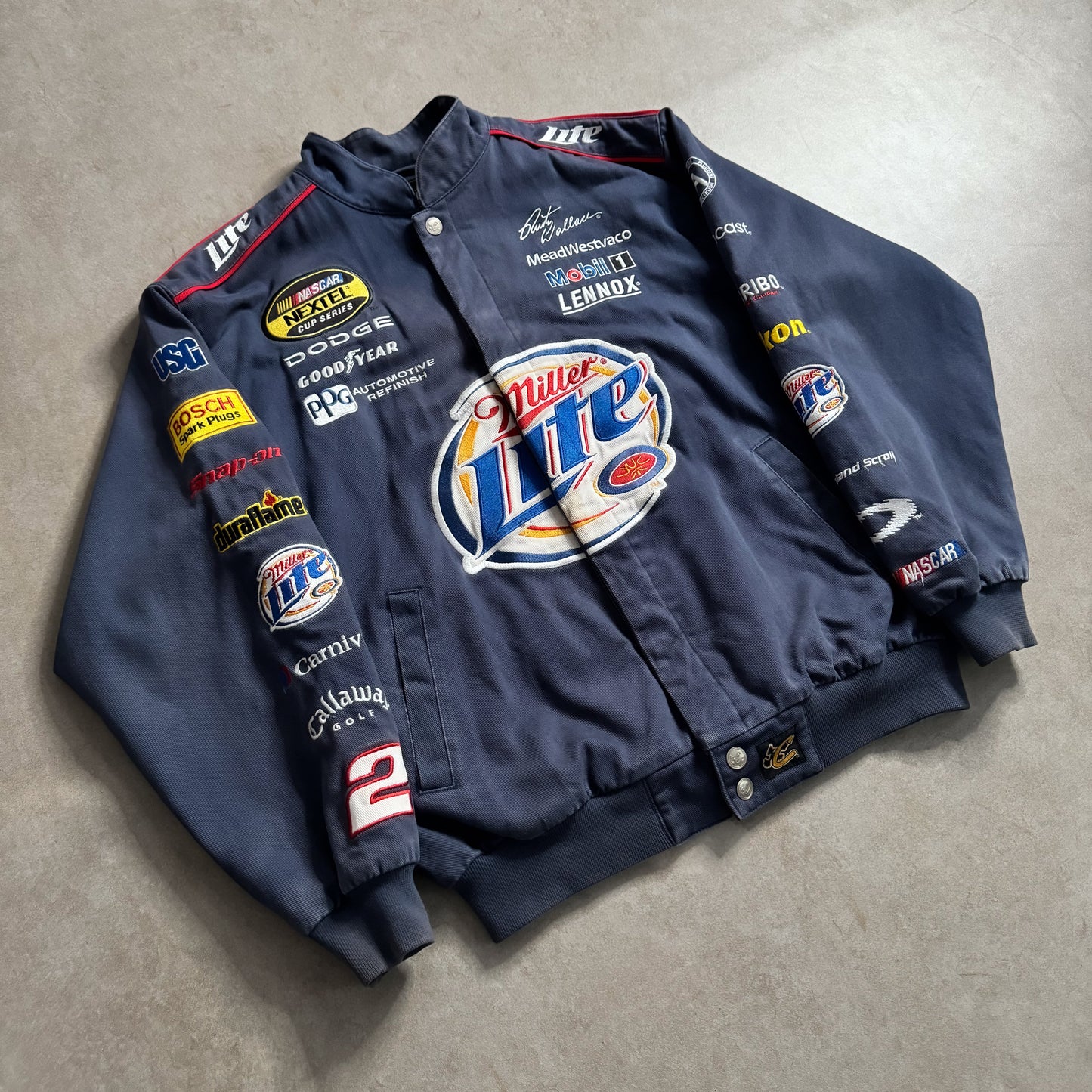 Chase Authentics NASCAR Rusty Wallace Miller Lite Jacket - M sullivansvintage