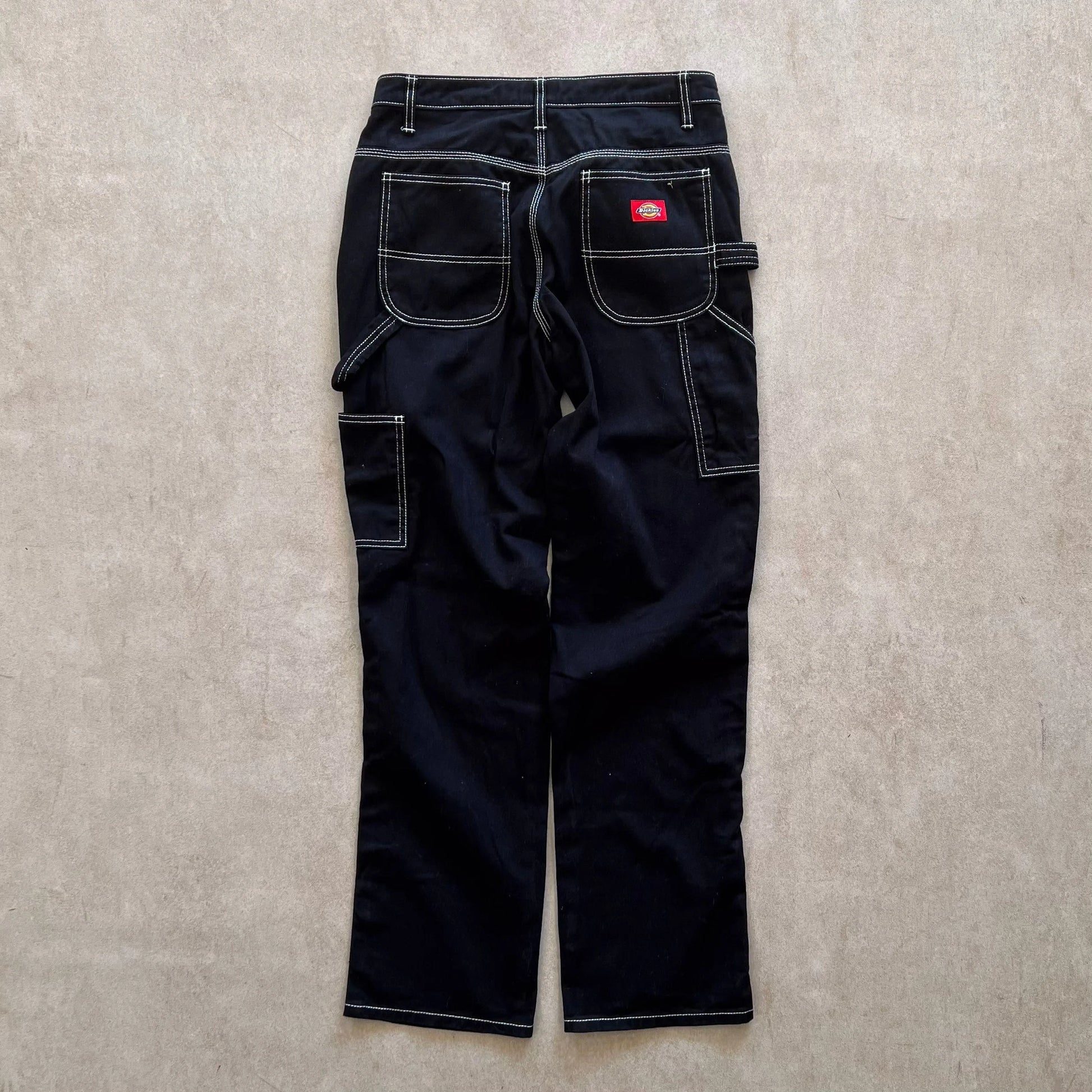 Dickies-Black-White-Stitching-Workwear-Pant-28in-sullivansvintage