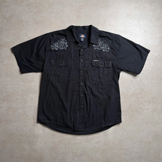 Vintage Dickies Navy Floral Shirt - L