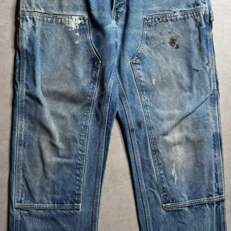 Vintage Carhartt Blue Double Knee Pant - 36x32 Center