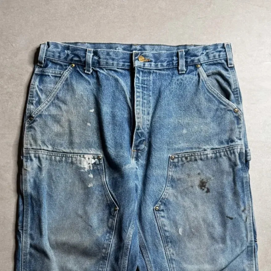 Vintage Carhartt Blue Double Knee Pant - 36x32 Top