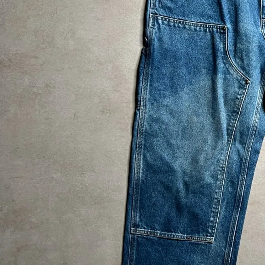 Vintage Blue Double Knee Pants - 36x30 Left