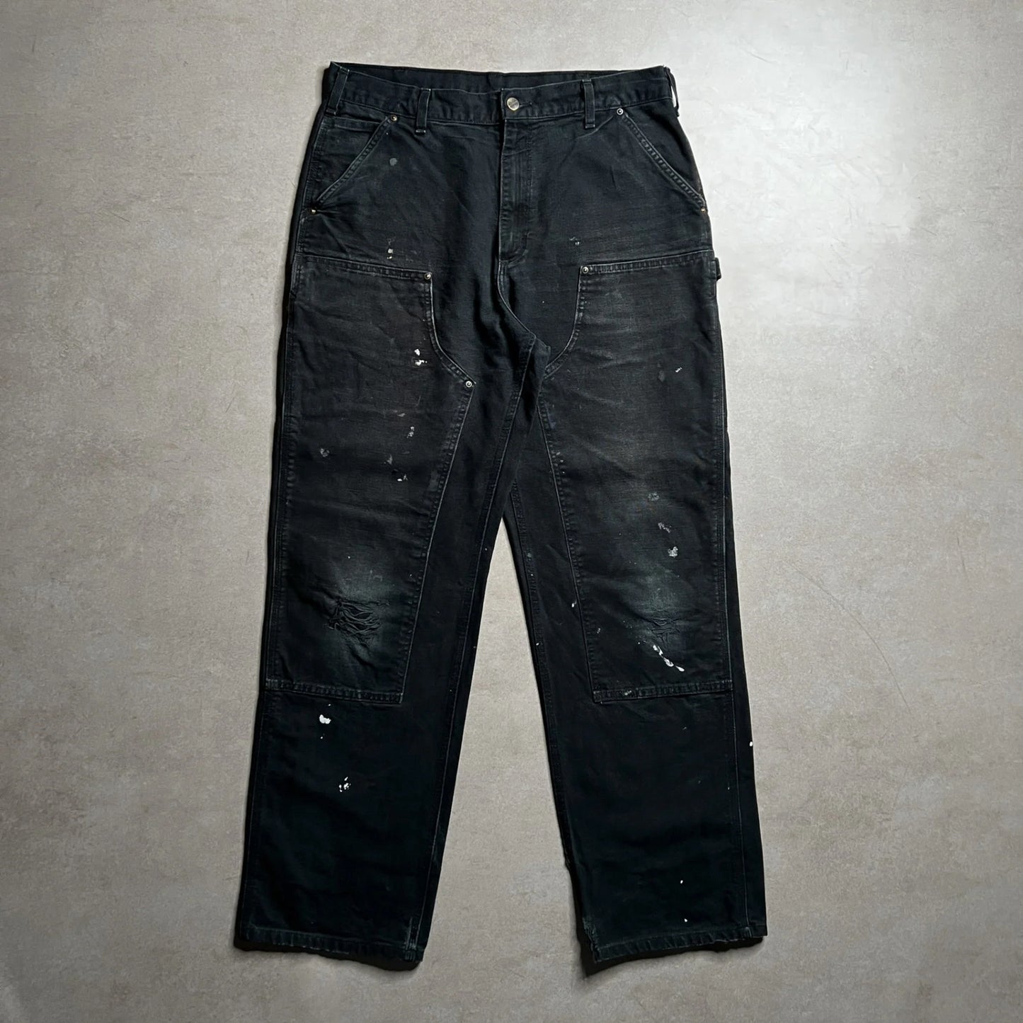 Vintage Carhartt Black Double Knee Pants - 35x34