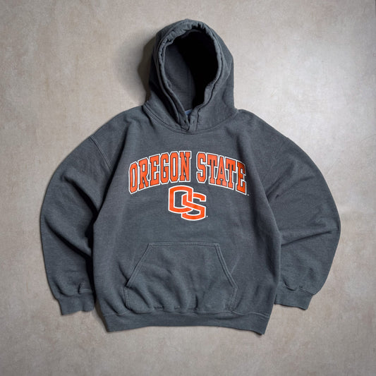 Vintage Gildan Grey Oregon State Hoodie - S