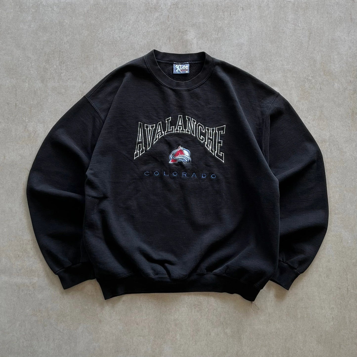 Lee-Sports-Black-Avalanche-Colorado-Sweater-L-sullivansvintage