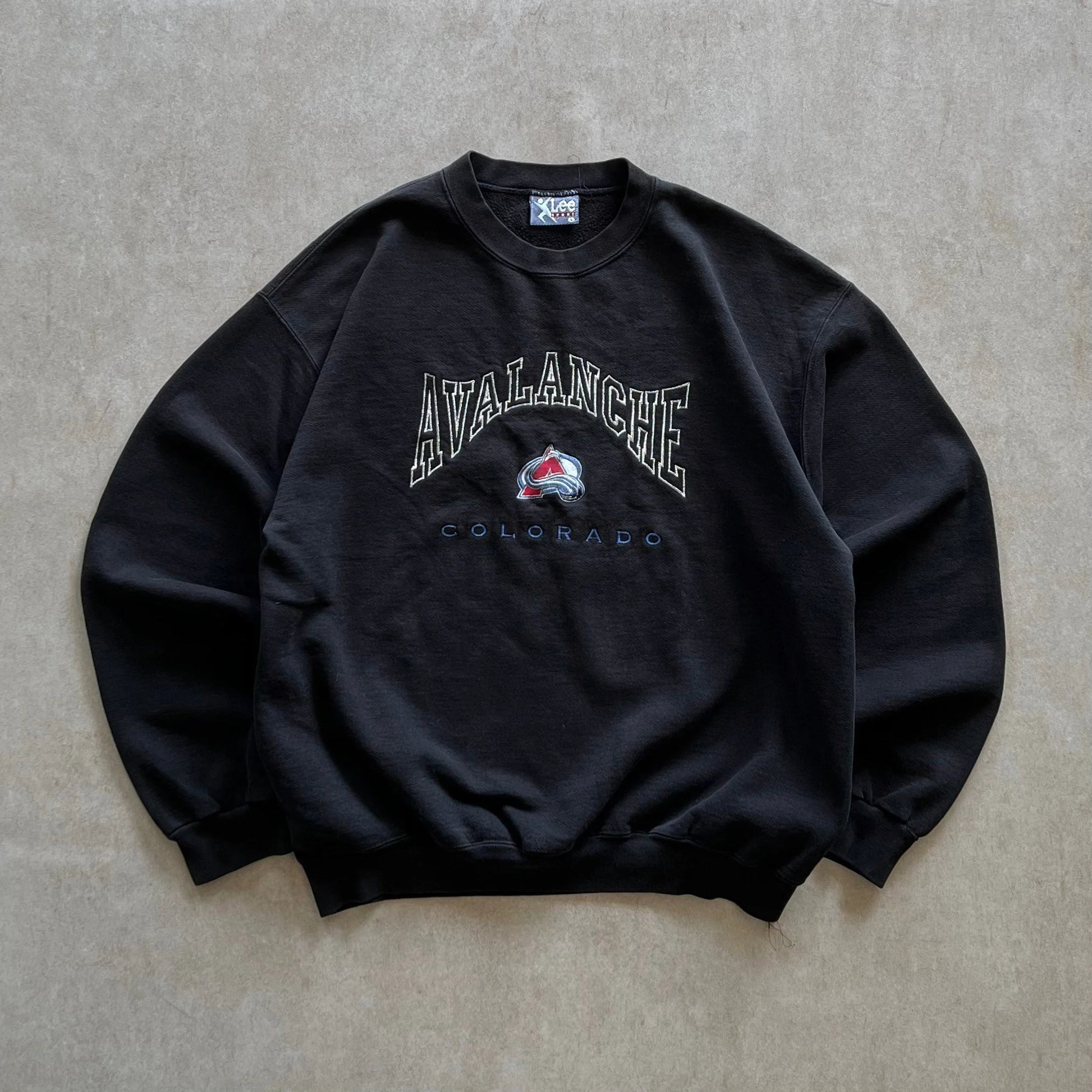 Lee-Sports-Black-Avalanche-Colorado-Sweater-L-sullivansvintage