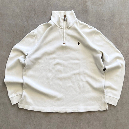 Polo-Ralph-Lauren-White-Quarter-Zip-L-sullivansvintage