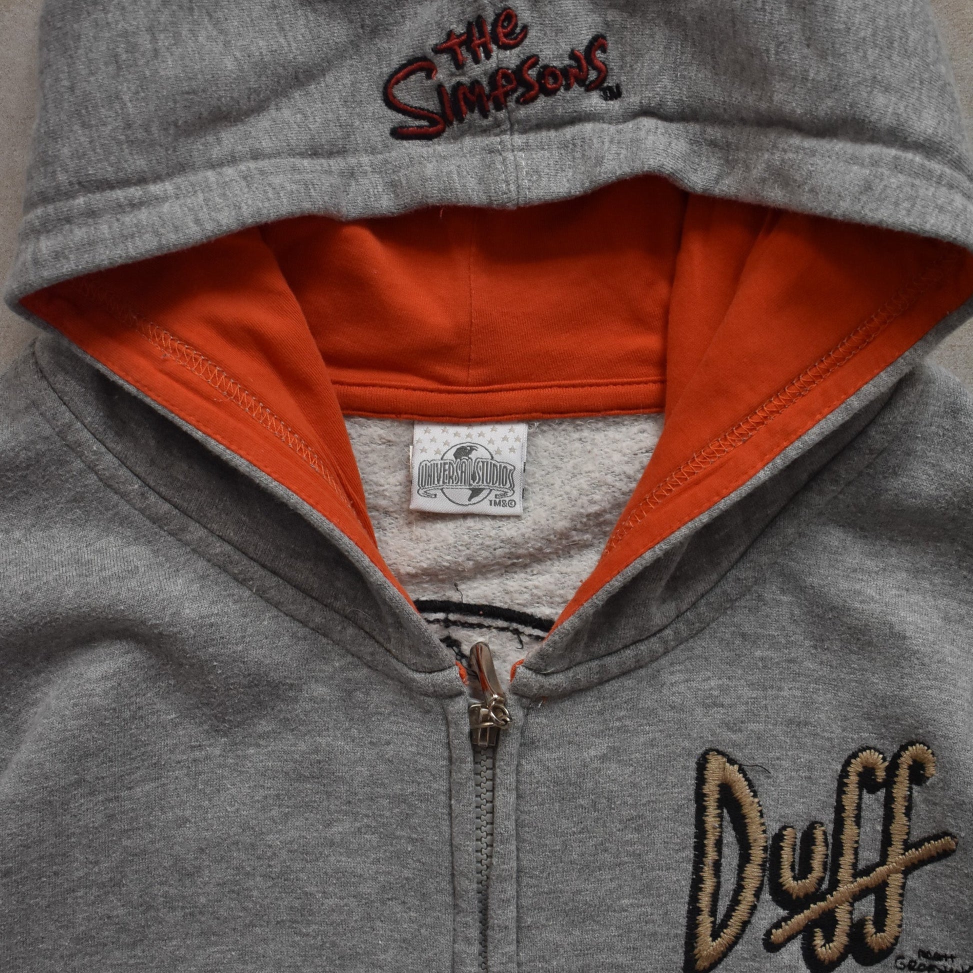 Simpsons Universal Duff Zip Hoodie - XL sullivansvintage