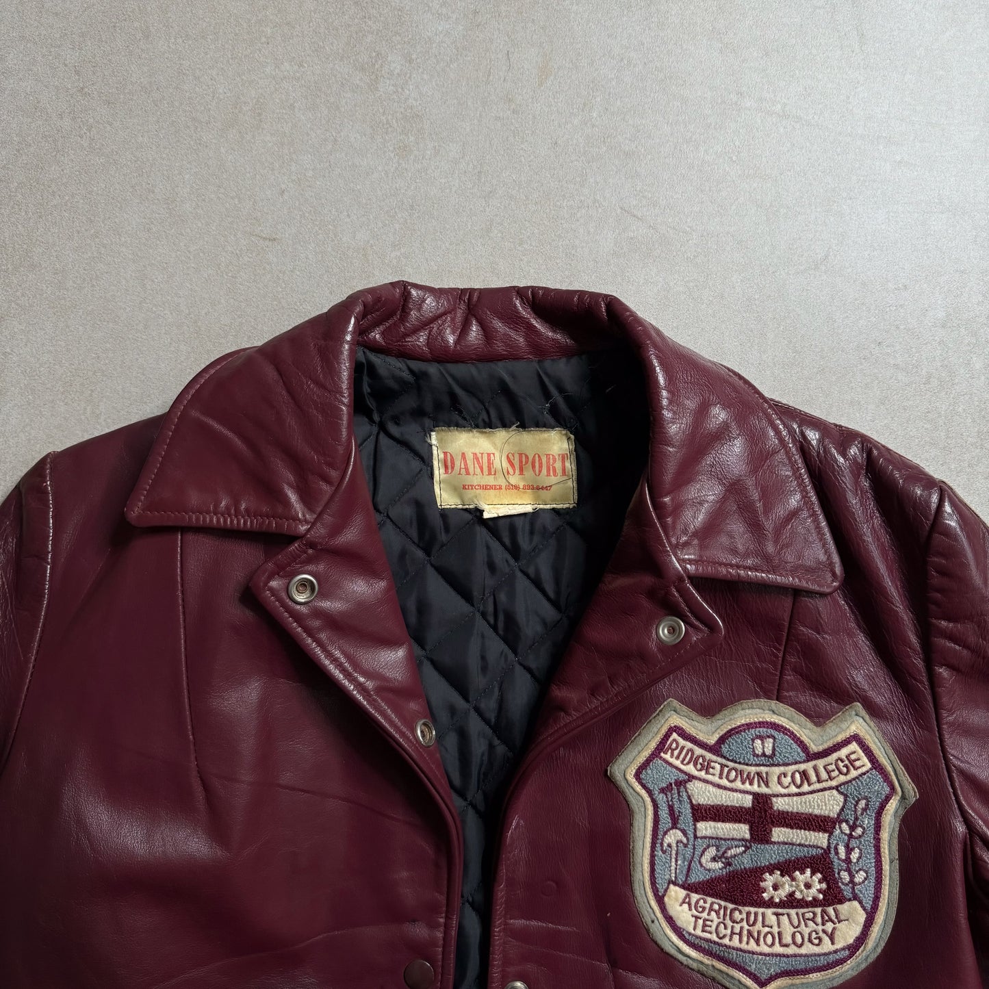VIntage Dane Sport Burgundy Leather Jacket - S sullivansvintage