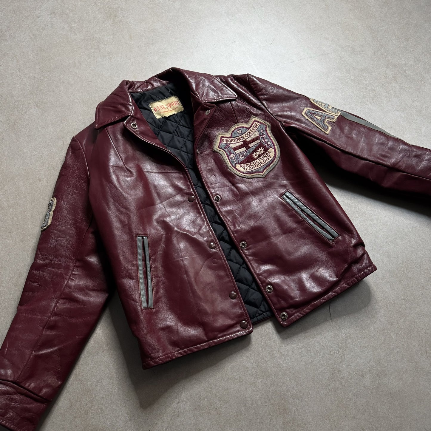 VIntage Dane Sport Burgundy Leather Jacket - S sullivansvintage