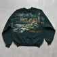 Vintage Art Unlimited Sportswear Green Wolf Graphic Sweater - XL sullivansvintage