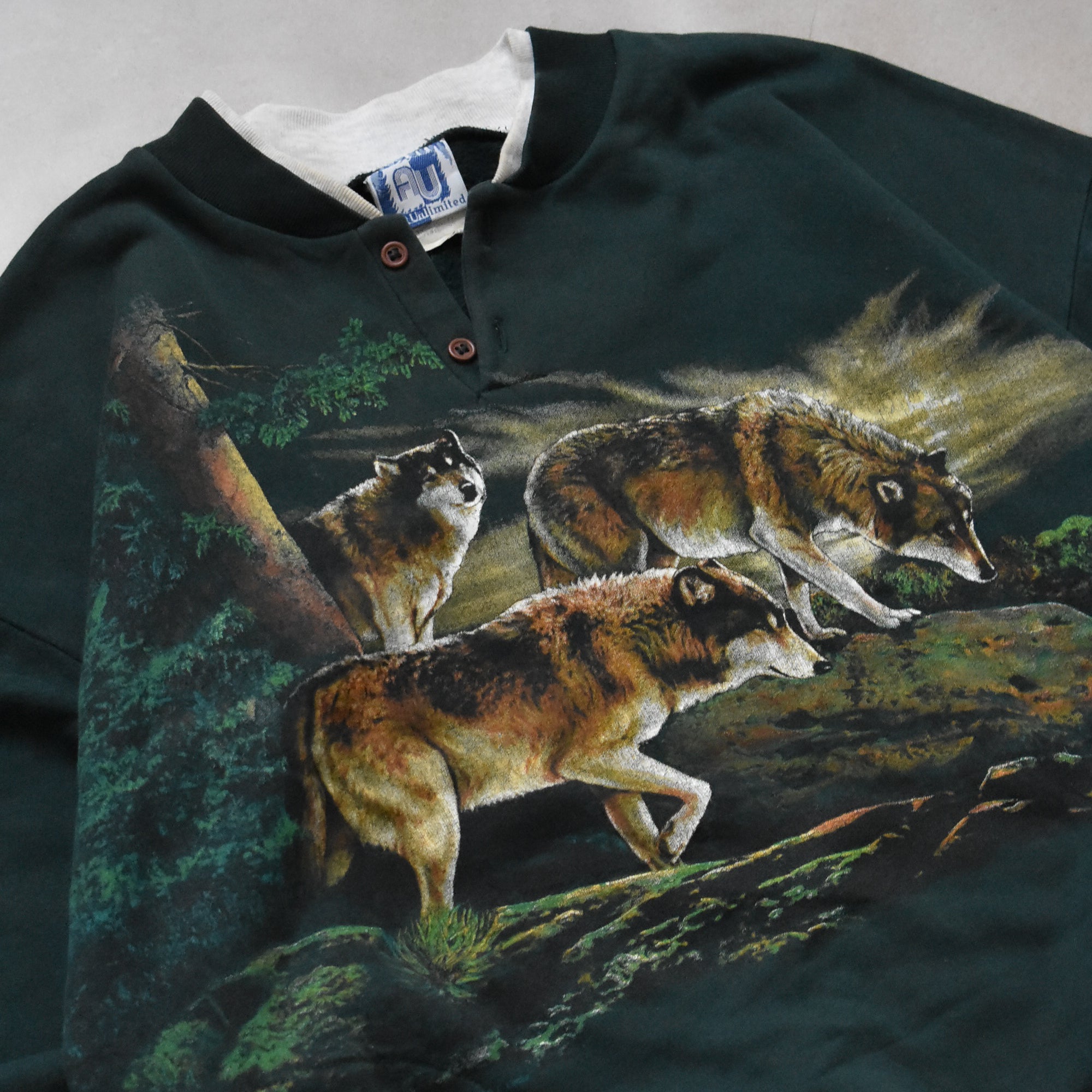 Vintage Art Unlimited top Sportswear Wolf Moon Sweatshirt