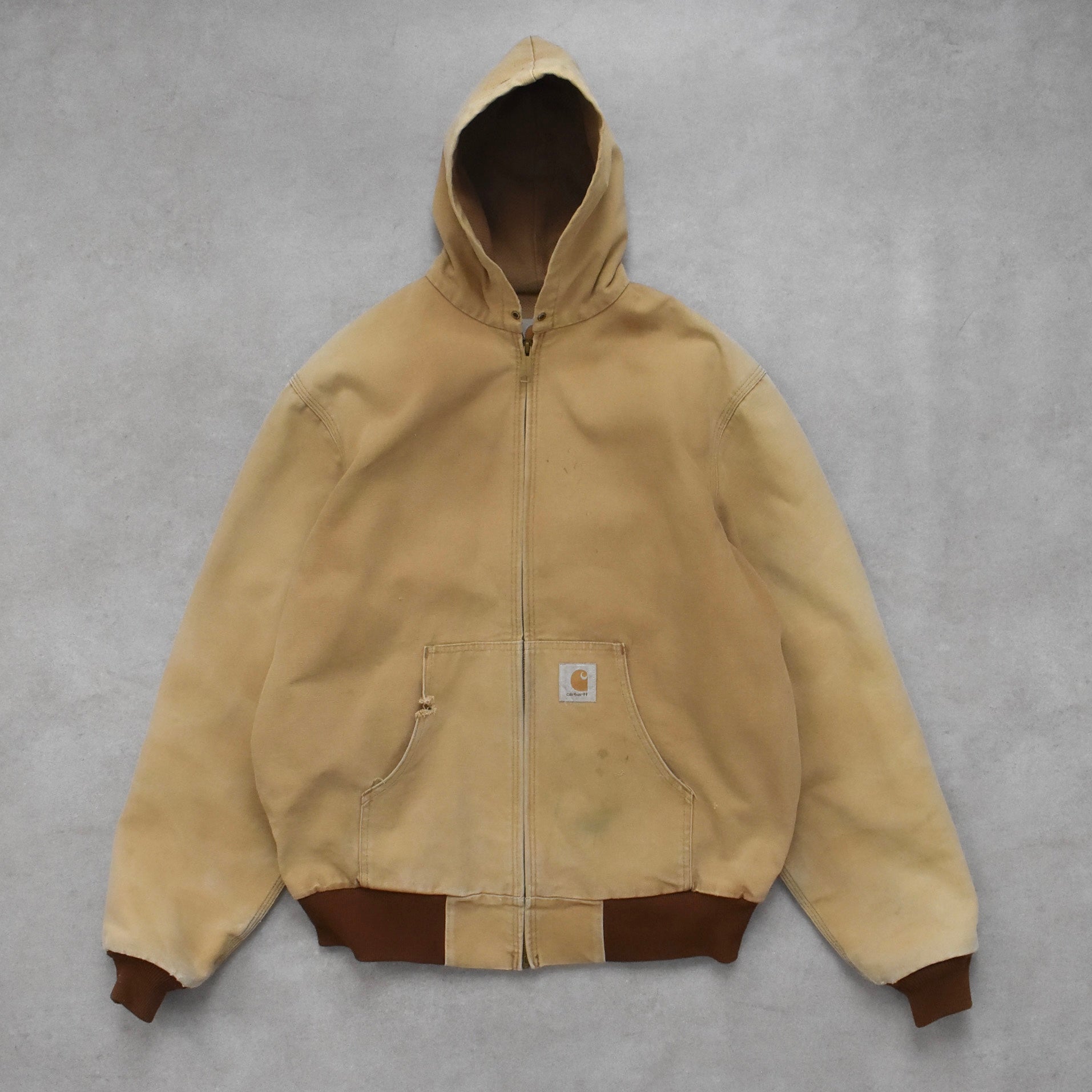 Vintage Carhartt Beige Active Hoodie Jacket - L sullivansvintage