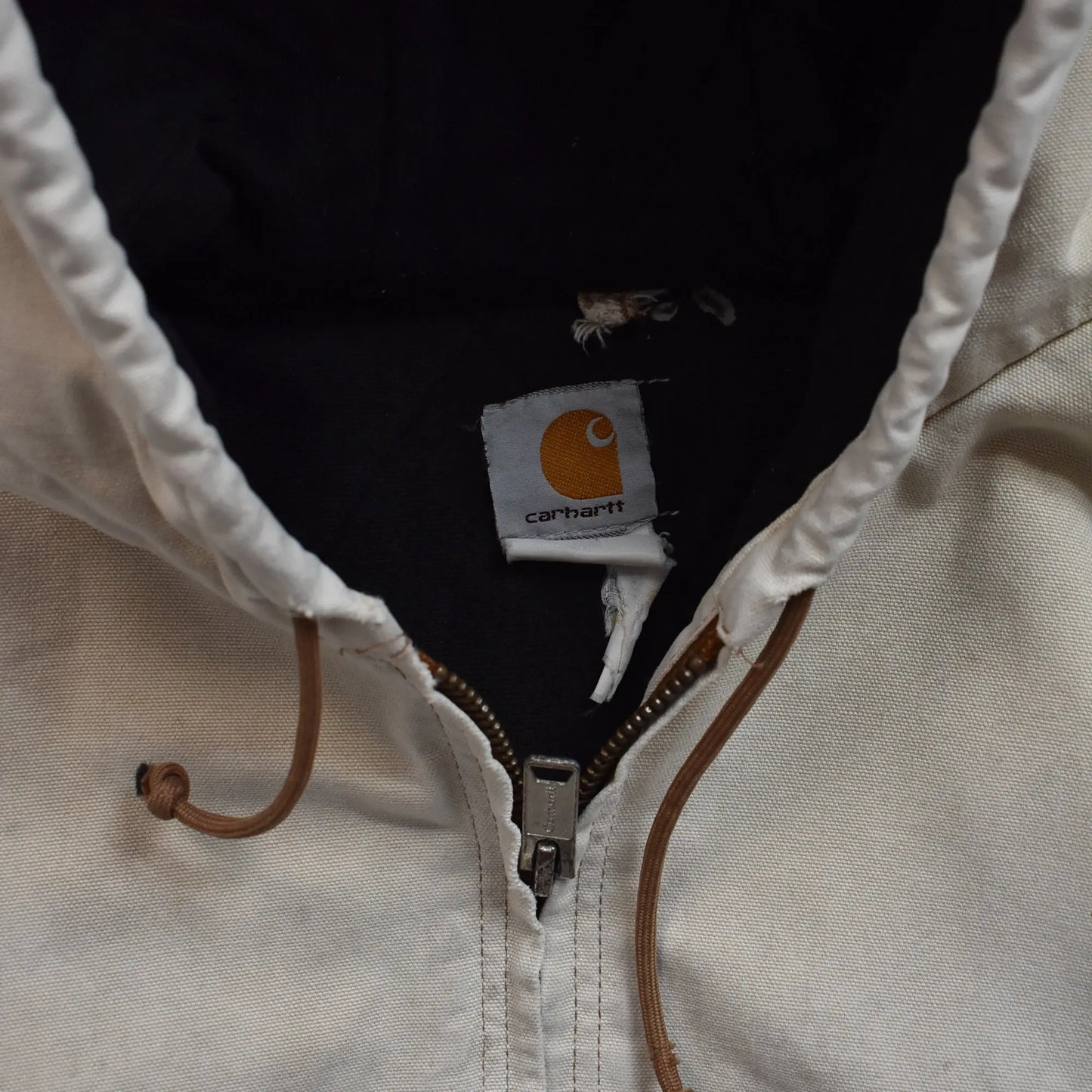 Vintage Carhartt Beige Active Hoodie Jacket - XL sullivansvintage