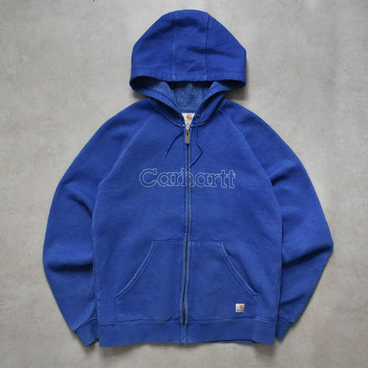 Vintage Carhartt Embroidered Blue Hoodie Jacket - S sullivansvintage