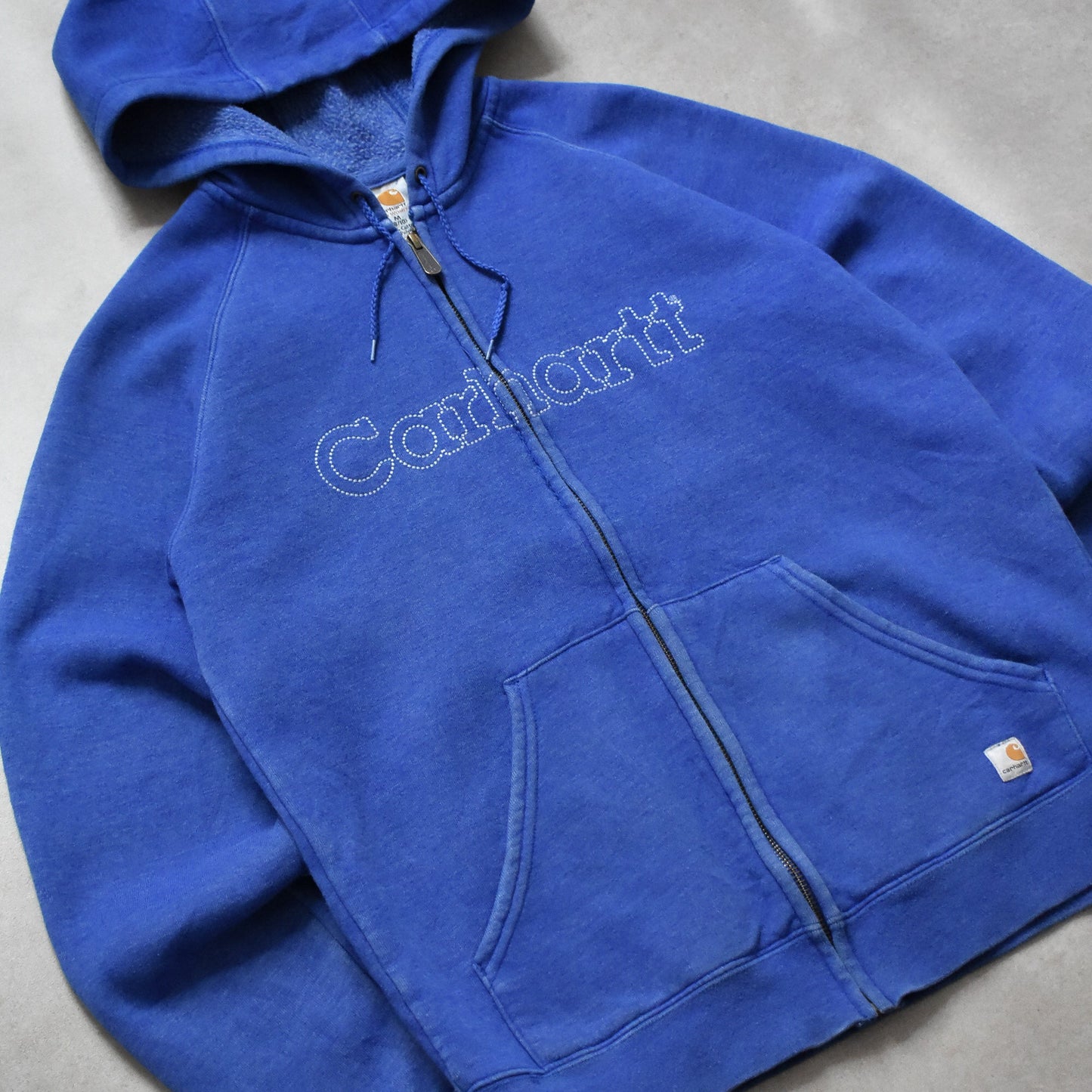 Vintage Carhartt Embroidered Blue Hoodie Jacket - S sullivansvintage