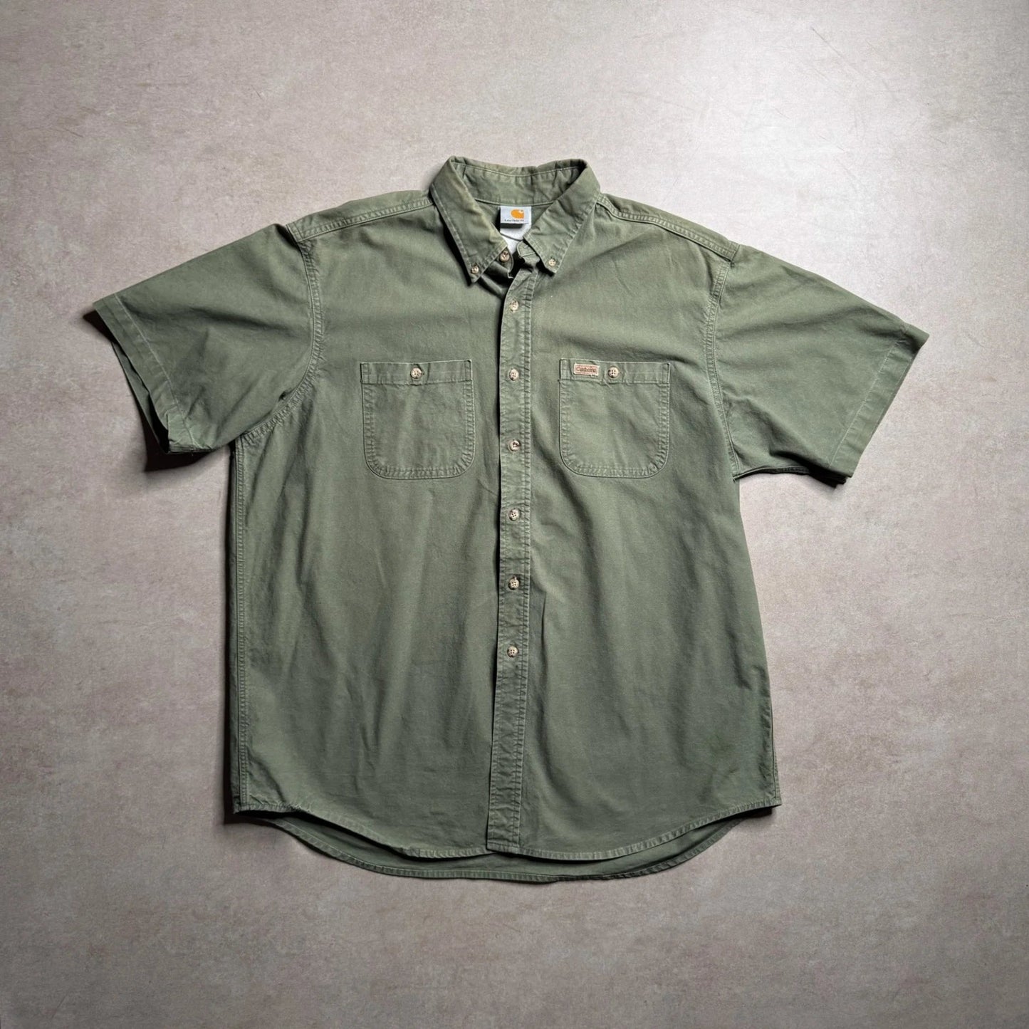 Vintage Carhartt Green Button Down Shirt - XXL