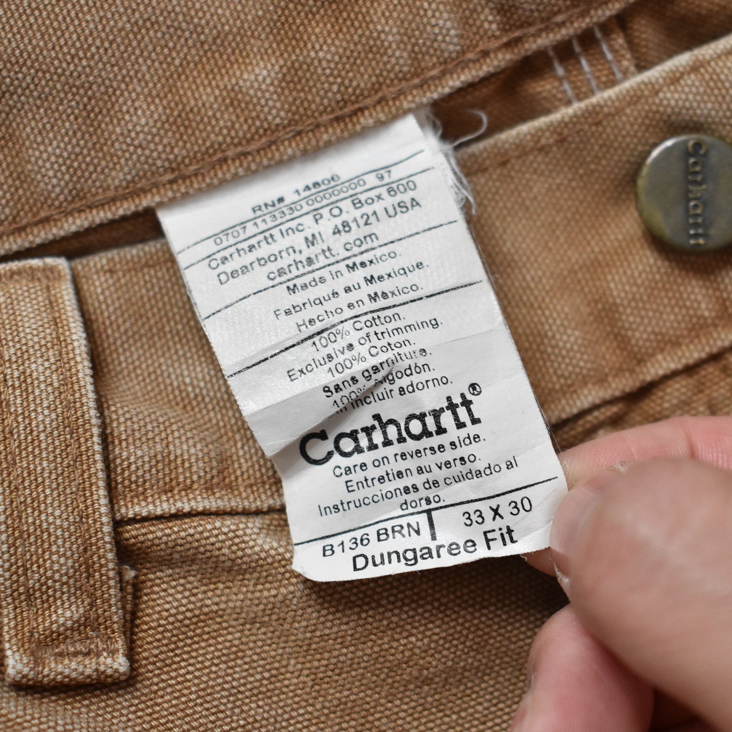 Vintage Carhartt Tan Double Knee Pants - 33in sullivansvintage