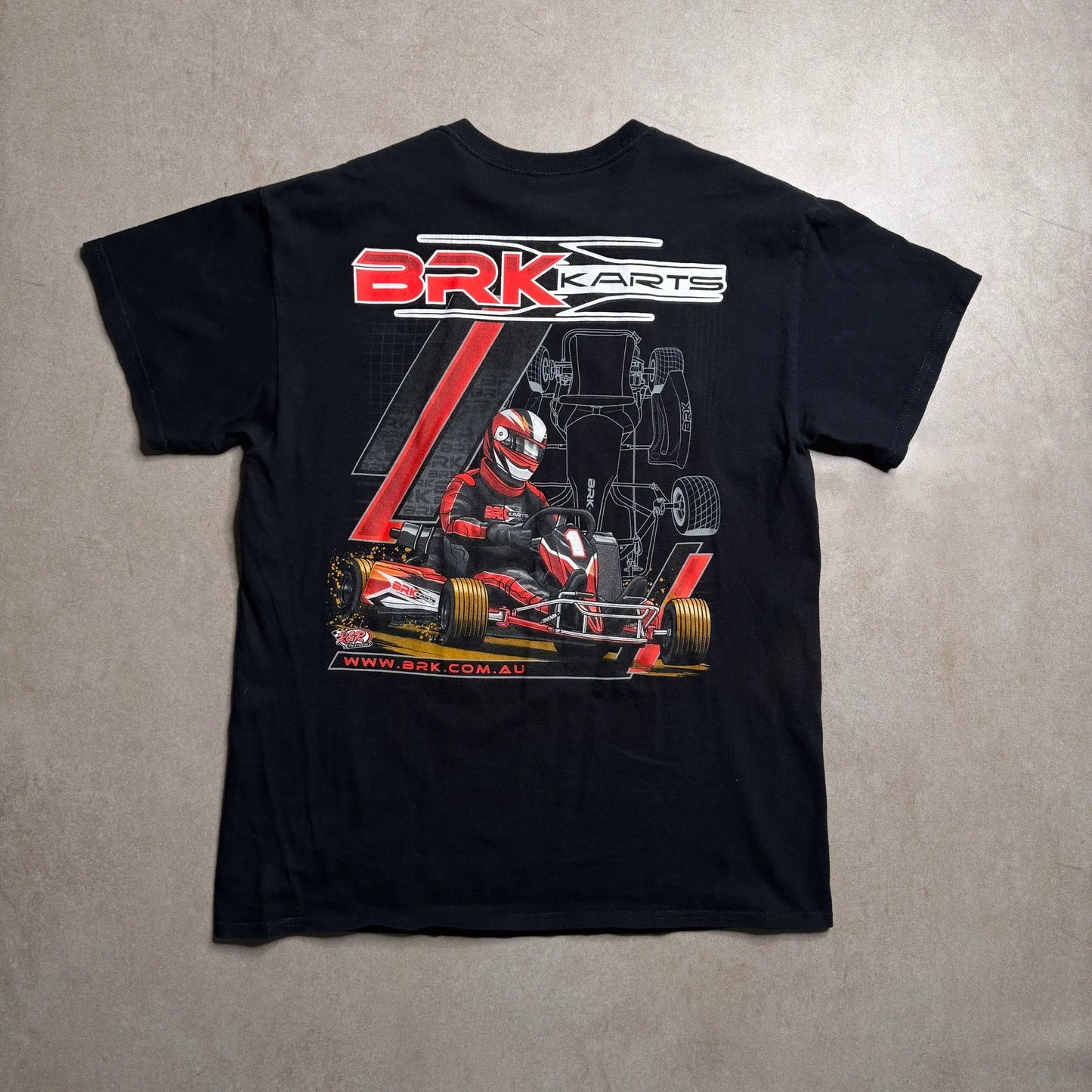 Vintage Gildan BRK Karts Graphic T Shirt - S Gildan