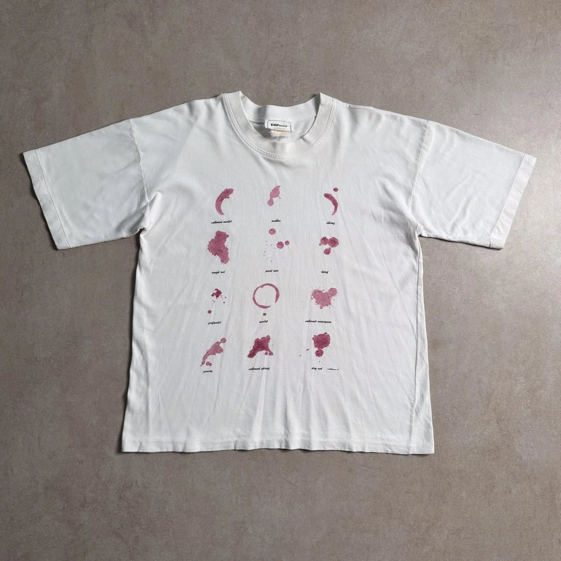 Vintage KNIP Design Wine Stain T shirt - XS KNIP Design