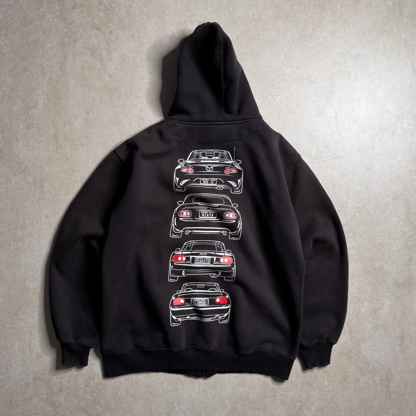 Vintage Mazda MX-5 Miata Zip-Up Hoodie - L