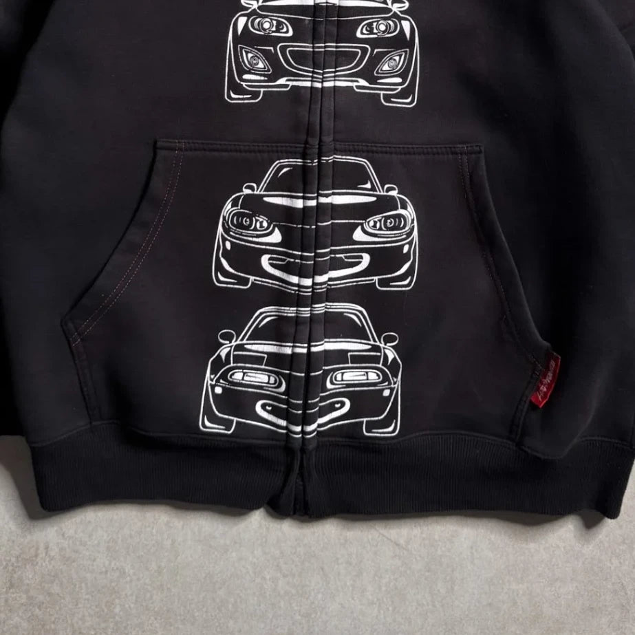 Vintage Mazda MX-5 Miata Zip-Up Hoodie - L