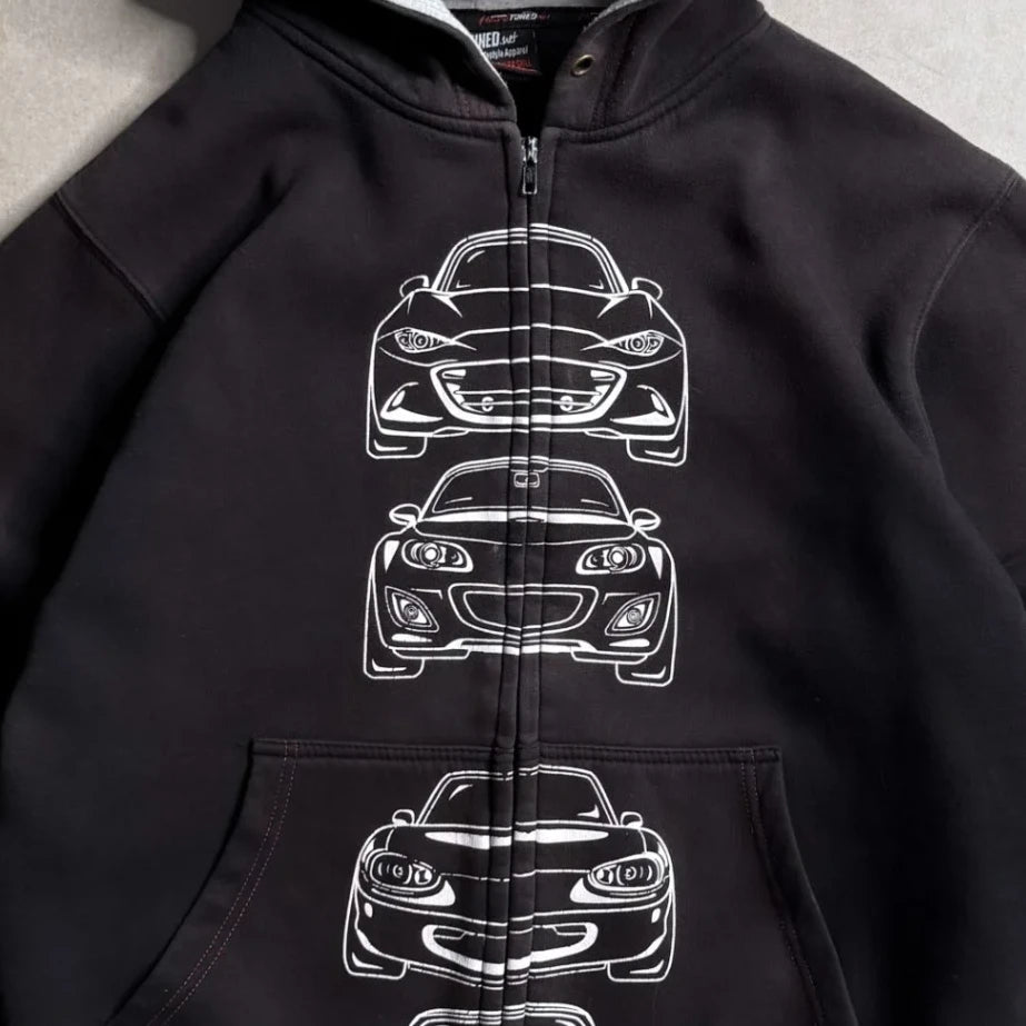 Vintage Mazda MX-5 Miata Zip-Up Hoodie - L