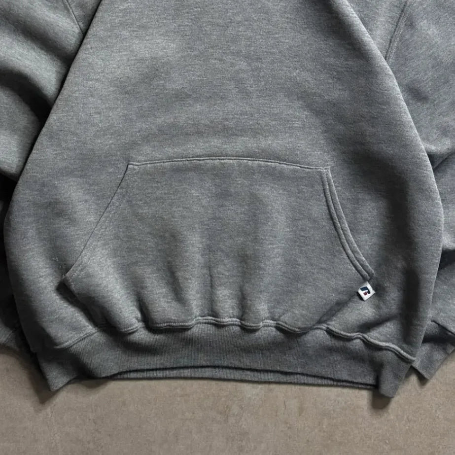 Vintage Russell Athletic Gray Hoodie - M Bottom