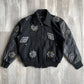 1980s Alpha Cubic Racing Team Multi Patch Black Racing Jacket - S sullivansvintage