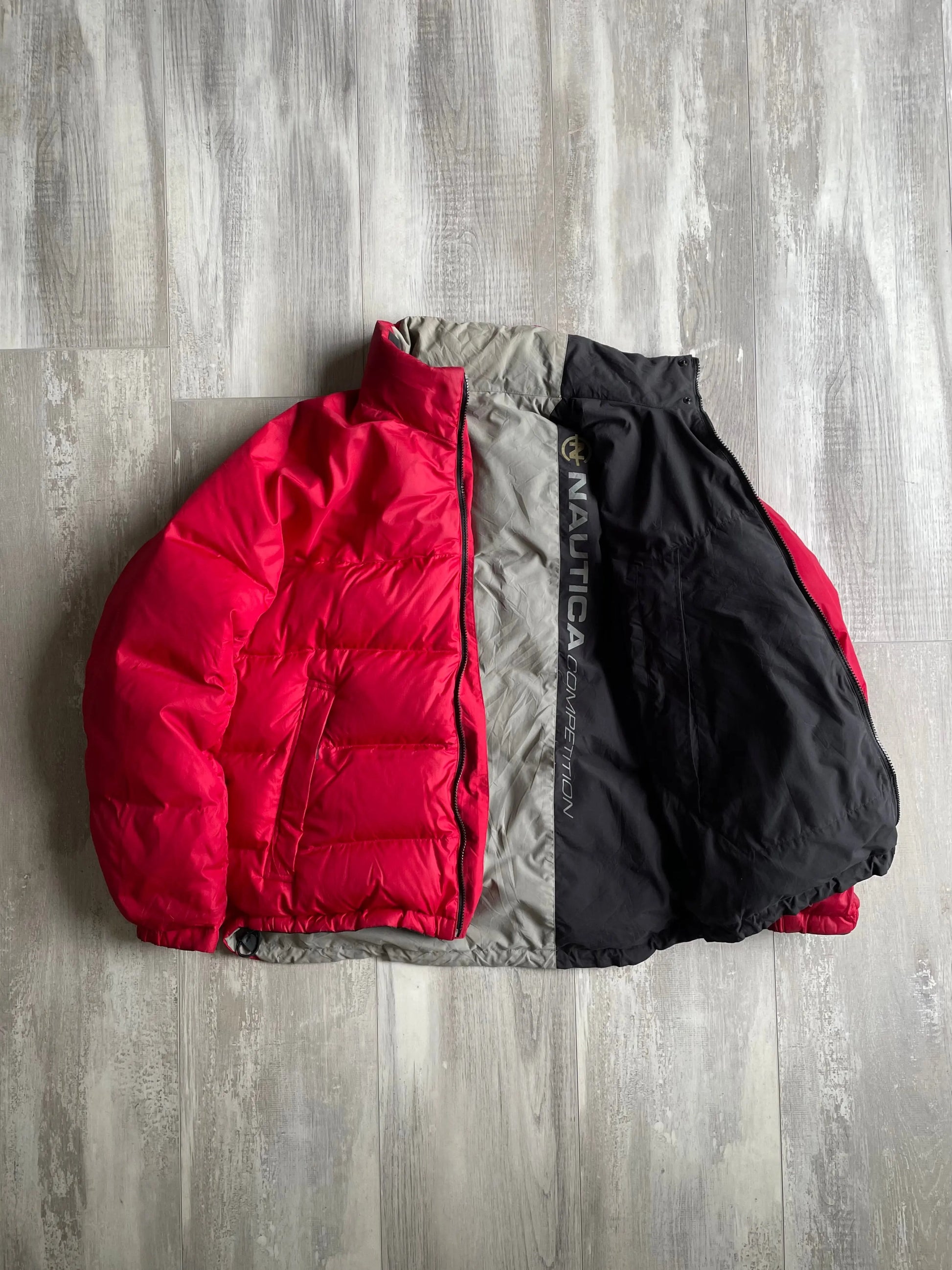 1990's Nautica Competition Reversible Puffer Jacket - L sullivansvintage