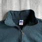 1990's Russell Athletic Forest Green Quarter Zip - XL sullivansvintage