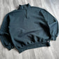 1990's Russell Athletic Forest Green Quarter Zip - XL sullivansvintage