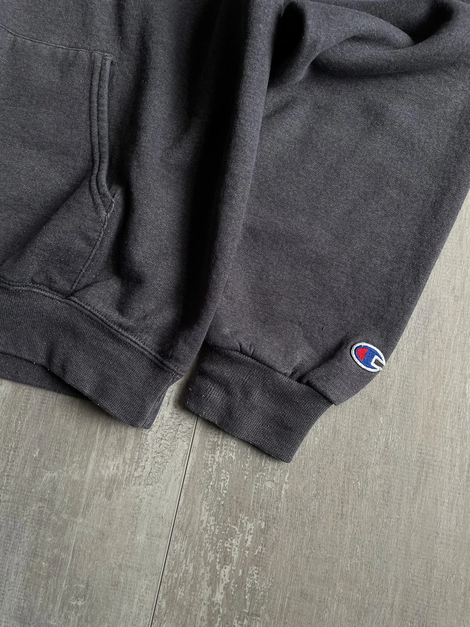 1990's Syracuse Champion Hoodie Charcoal Grey - M sullivansvintage