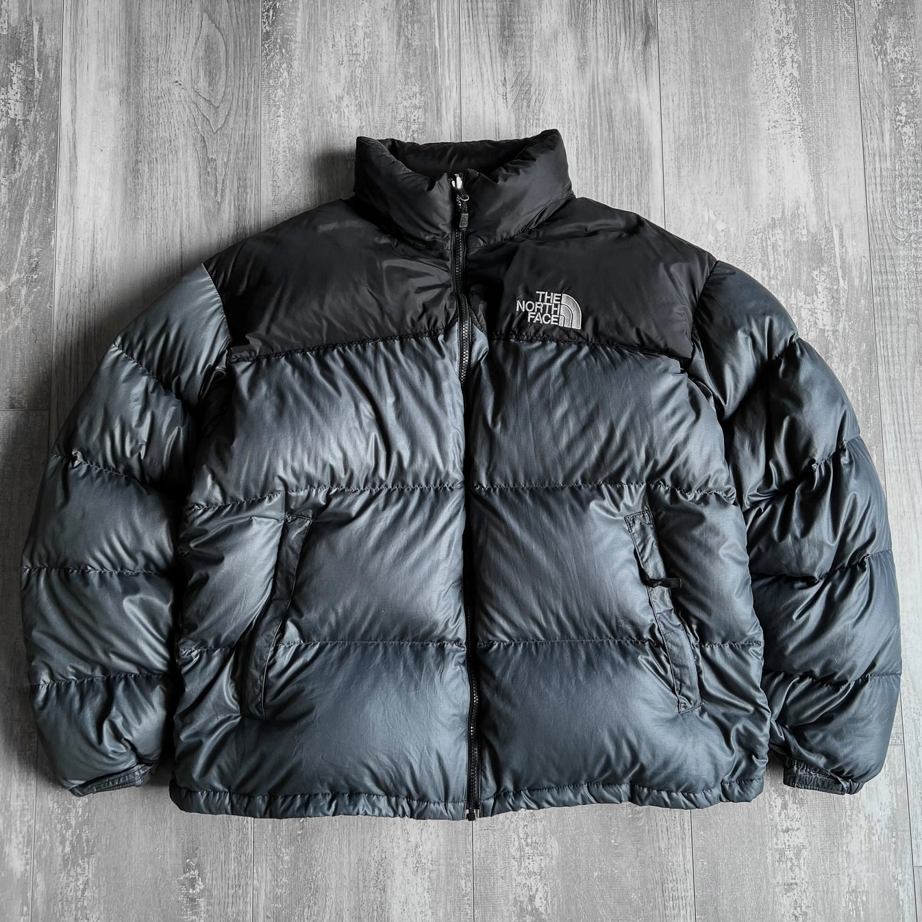 1990s The North Face Nuptse 700 Grey Puffer Jacket - XXL – sullivansvintage