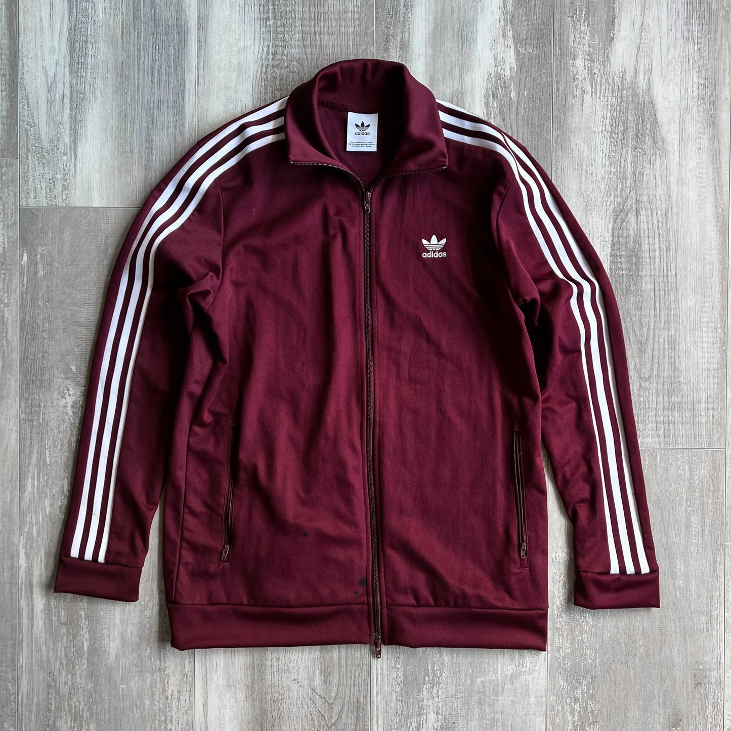 Adidas Originals Burgundy Full Zip Track Jacket - S sullivansvintage