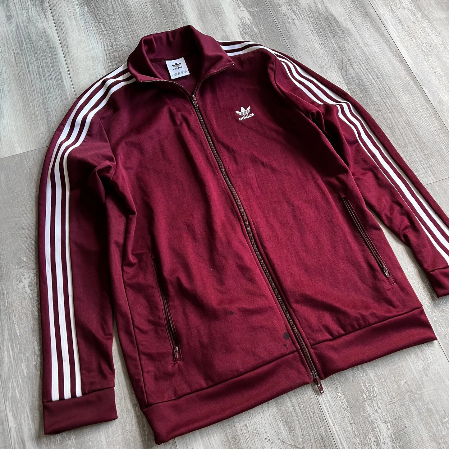Adidas Originals Burgundy Full Zip Track Jacket - S sullivansvintage