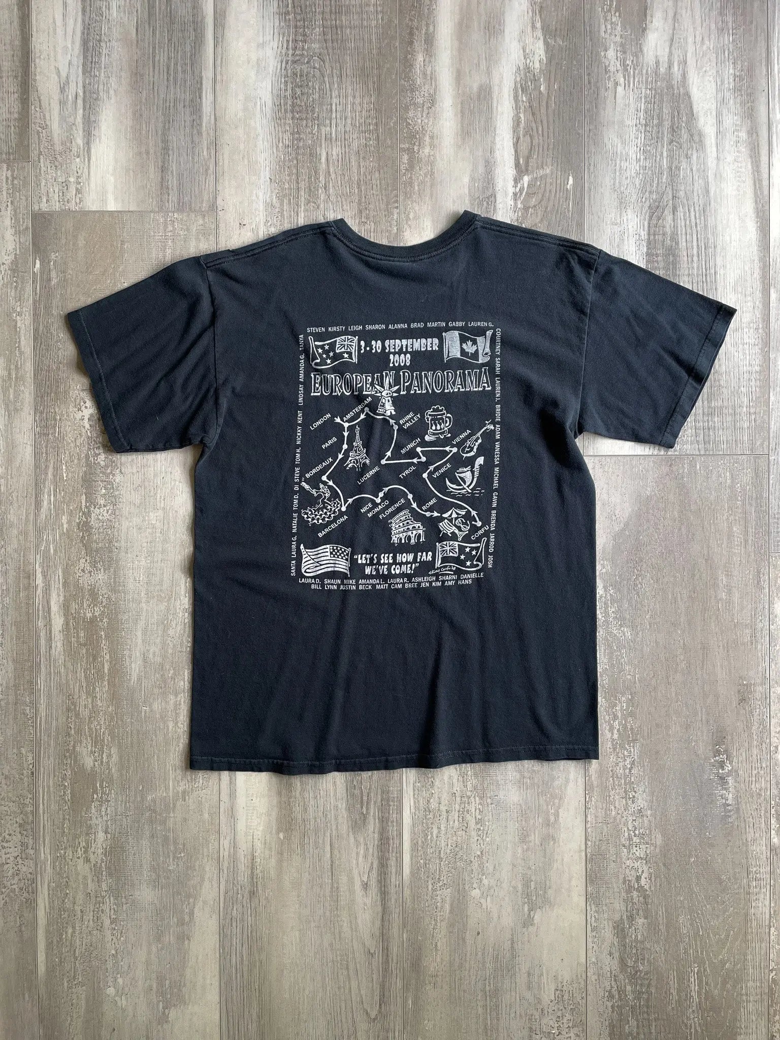 Cotton Gallery "Contiki Europe 2008" T-Shirt - L sullivansvintage