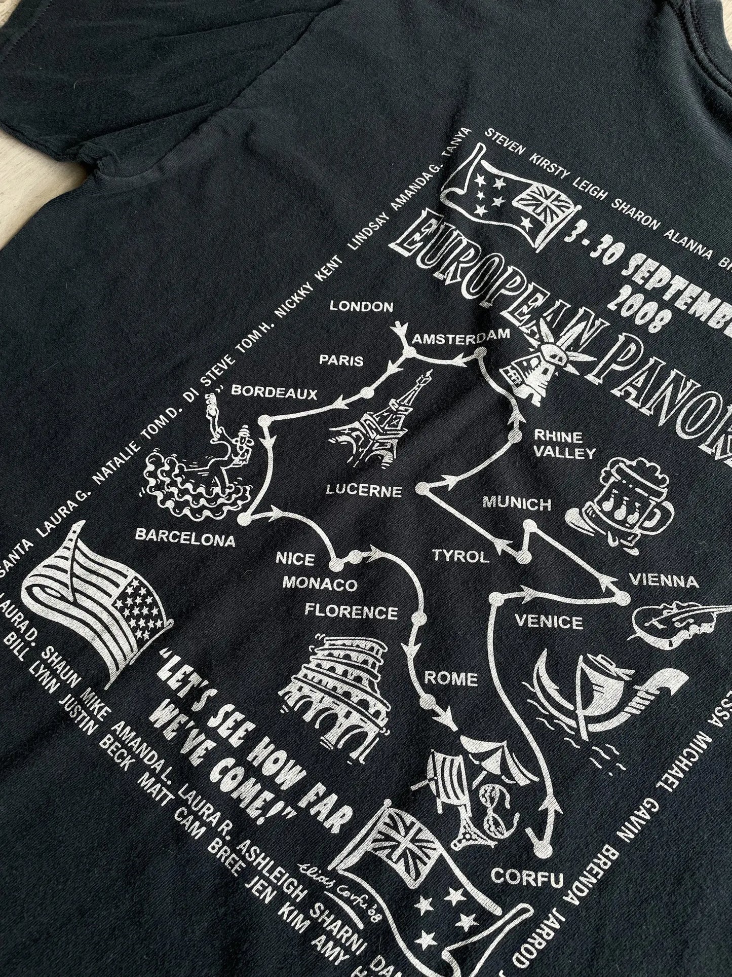 Cotton Gallery "Contiki Europe 2008" T-Shirt - L sullivansvintage