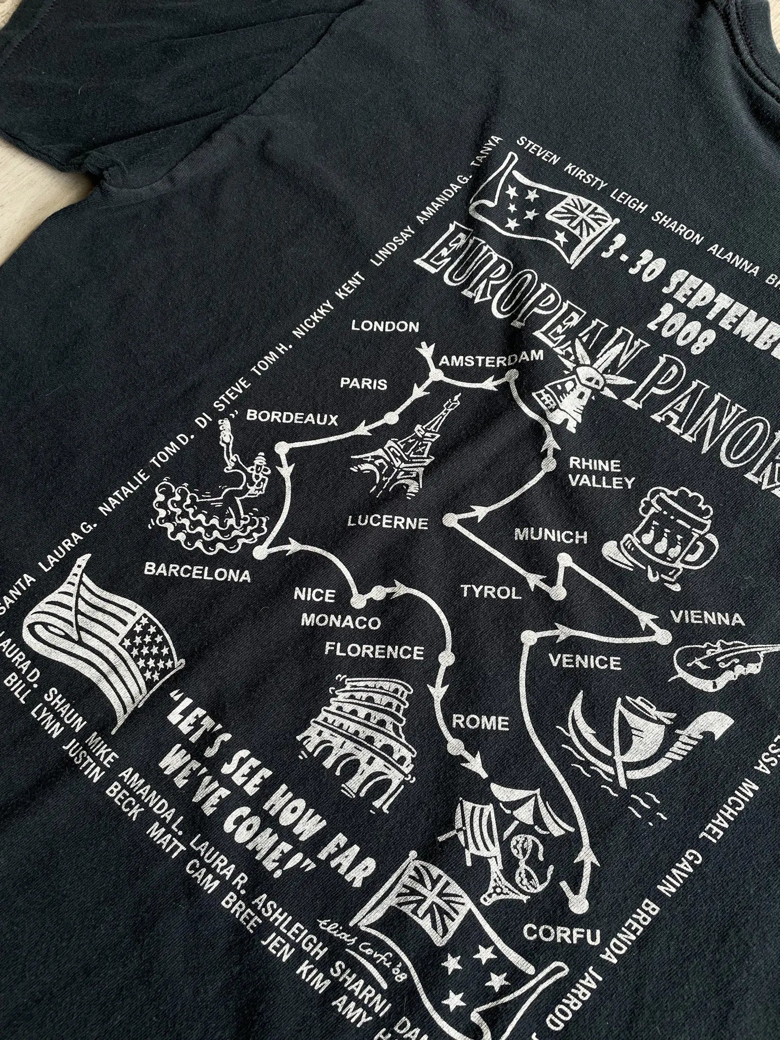 Cotton Gallery "Contiki Europe 2008" T-Shirt - L sullivansvintage