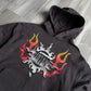 Loiter Biker Hoodie Brown - M sullivansvintage