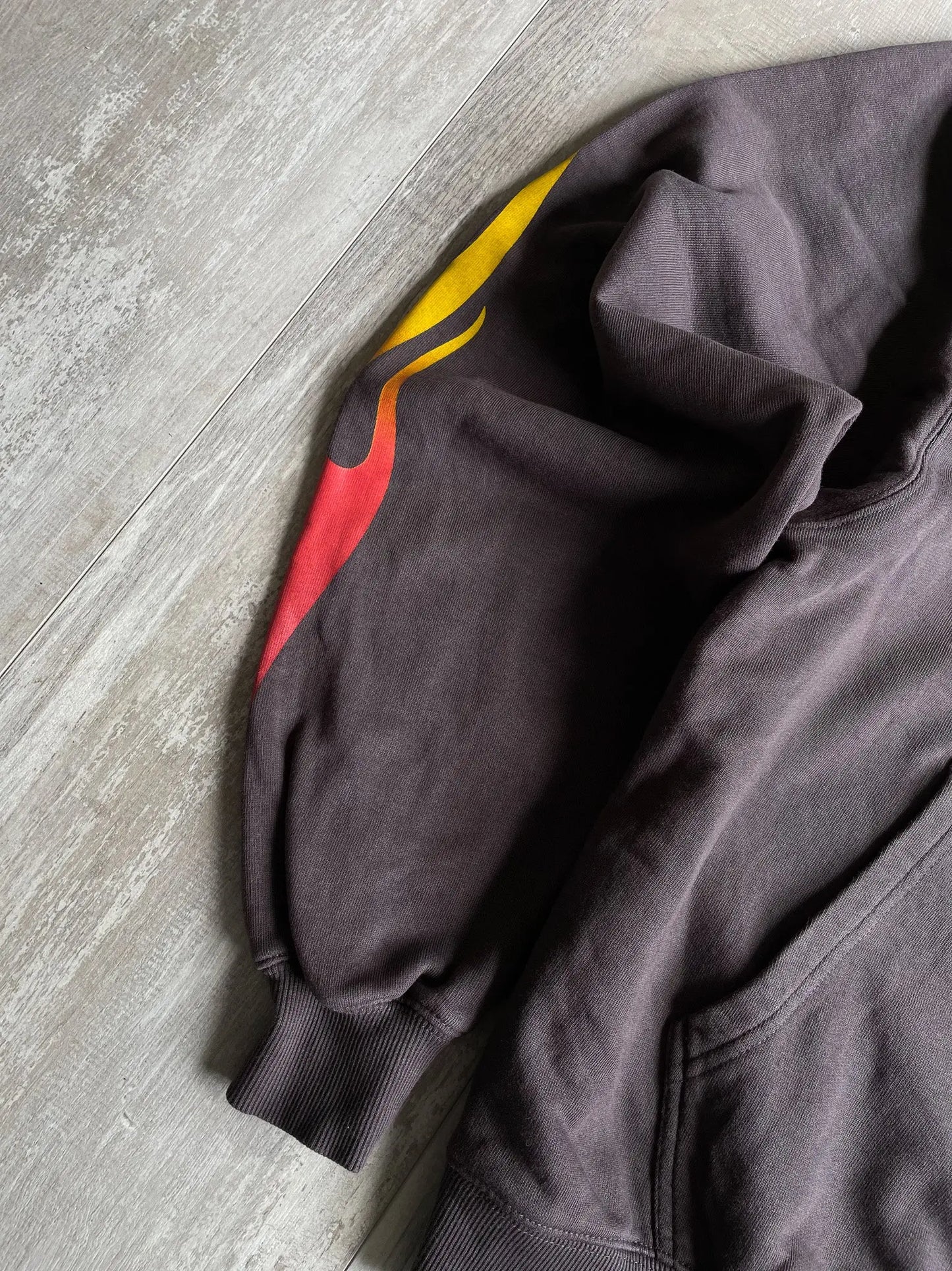 Loiter Biker Hoodie Brown - M sullivansvintage