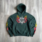 Loiter Biker Hoodie Green - M sullivansvintage