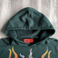 Loiter Biker Hoodie Green - M sullivansvintage