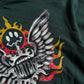 Loiter Biker Hoodie Green - M sullivansvintage