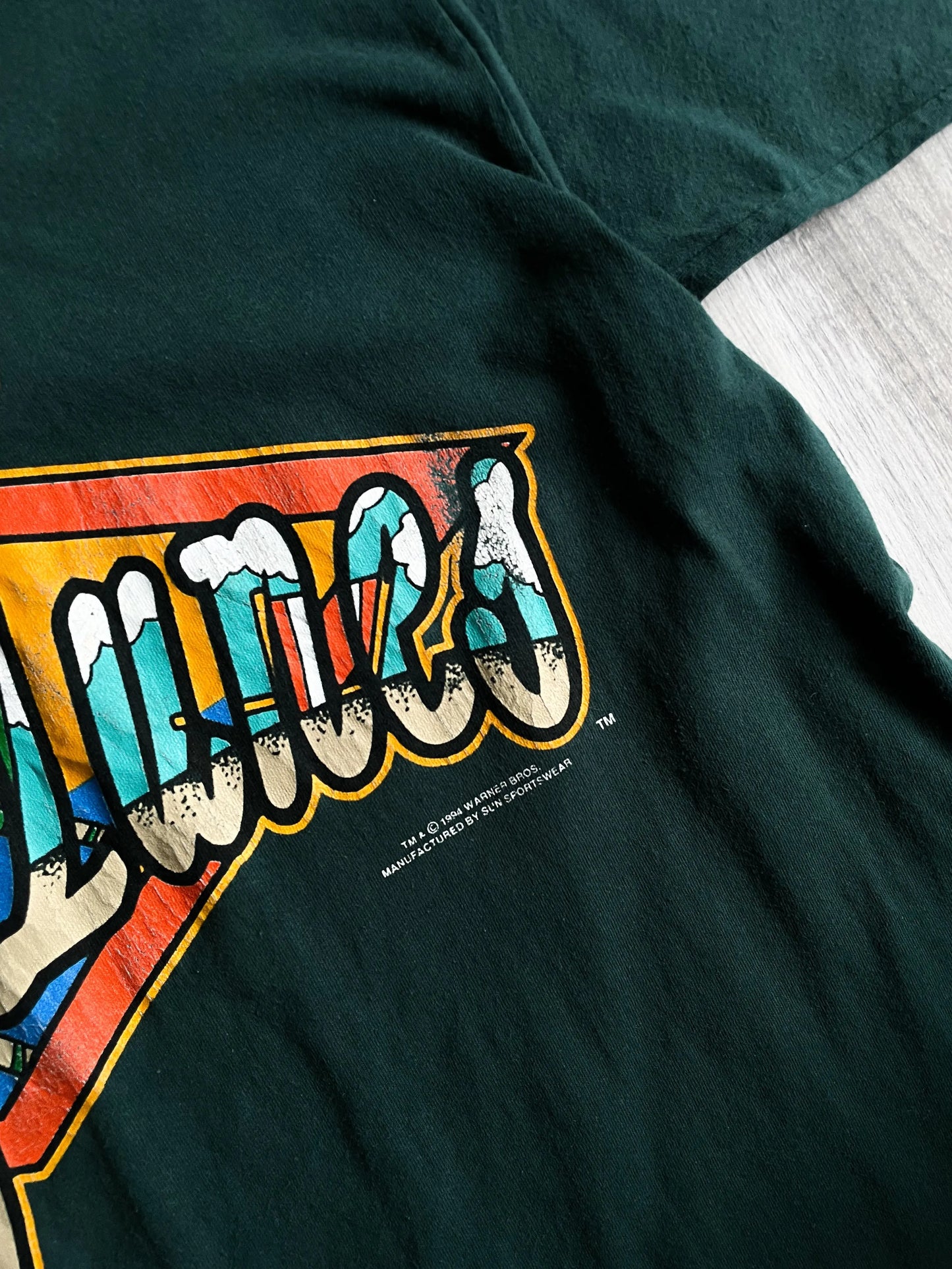 Looney Tunes Daffy Duck Surf Tee - XL sullivansvintage