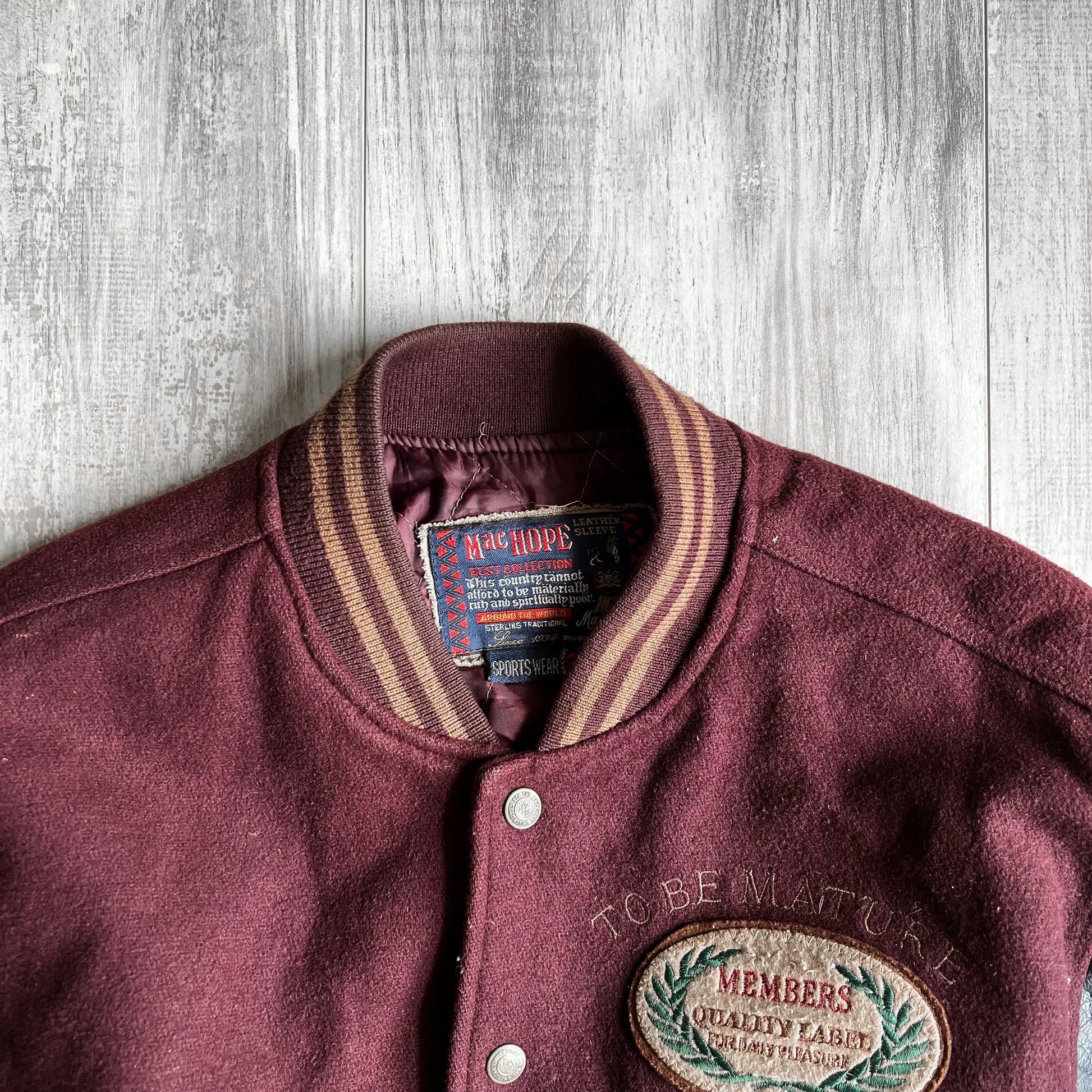 Vintage MacHope Burgundy Varsity Jacket - M sullivansvintage
